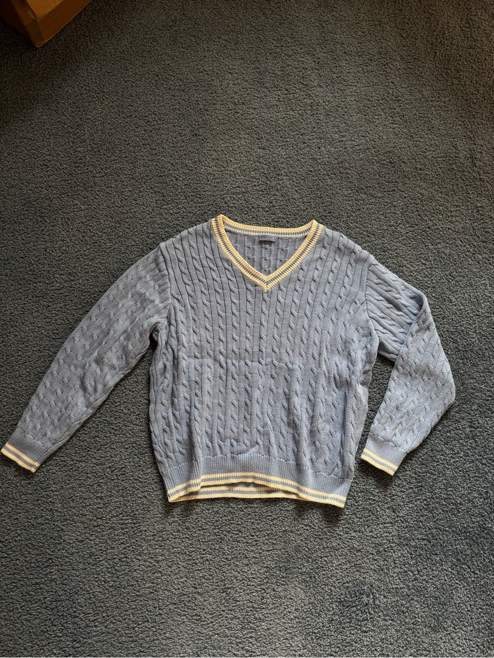 Brandy Melville John Galt Cable Knit V-Neck Sweater